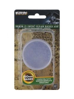 WIZKIDS DEEP CUTS UNPAINTED MINIATURES -  2 INCH CLEAR BASES - 10 PACK -  RPG MINIATURE