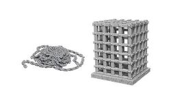 WIZKIDS DEEP CUTS UNPAINTED MINIATURES -  CAGE AND CHAINS(2) -  RPG MINIATURE