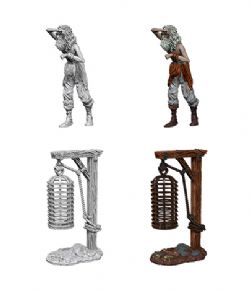 WIZKIDS DEEP CUTS UNPAINTED MINIATURES -  HANGING CAGE -  RPG MINIATURE