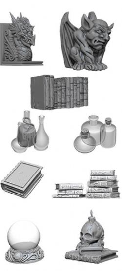 WIZKIDS DEEP CUTS UNPAINTED MINIATURES -  WIZARD'S ROOM -  RPG MINIATURE