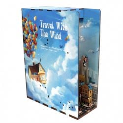 WOODEN BOOKEND -  TRAVEL WITH THE WIND (143 PIECES) -  BOOKEND