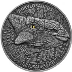 WOOLLY -  ANKYLOSAURUS -  2017 COINS OF THE REPUBLIC OF BURKINA FASO