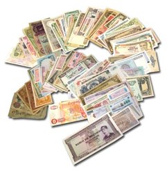 WORLD PAPER MONEY -  100 USED AND NEW DIFFERENT WORLD PAPER MONEY SET