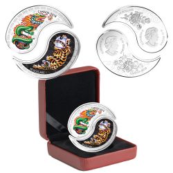 YIN AND YANG COINS -  TIGER AND DRAGON - SET OF TWO COINS -  2018 CANADIAN COINS 02