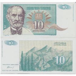 YUGOSLAVIA -  10 DINARA 1994 (UNC) 138A