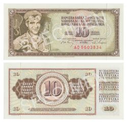 YUGOSLAVIA -  10 DINARS 1968 (UNC) 82