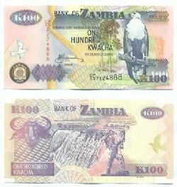 ZAMBIA -  100 KWACHA 2008 (UNC) 38G