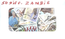 ZAMBIA -  50 ASSORTED STAMPS - ZAMBIA