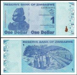 ZIMBABWE -  1 DOLLAR 2009 (UNC) 92