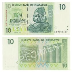 ZIMBABWE -  10 DOLLARS 2007 (2008) (UNC) 67