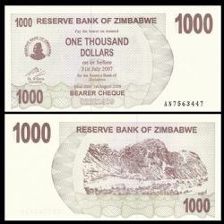 ZIMBABWE -  1000 DOLLARS 2006 (UNC) 44