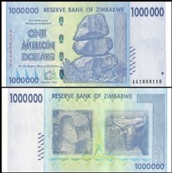ZIMBABWE -  1,000,000 DOLLARS 2008 (UNC) 77