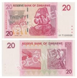 ZIMBABWE -  20 DOLLARS 2007 (UNC) 68