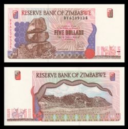 ZIMBABWE -  5 DOLLARS 1997 (UNC) 5B