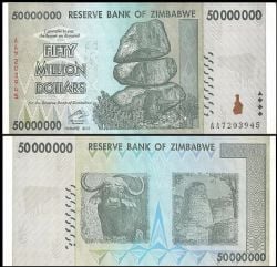 ZIMBABWE -  50,000,000 DOLLARS 2008 (UNC) 79