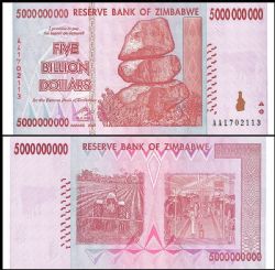 ZIMBABWE -  5,000,000,000 DOLLARS 2008 (UNC) 84