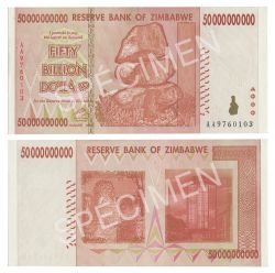 ZIMBABWE -  50,000,000,000 DOLLARS 2008 (UNC) 87