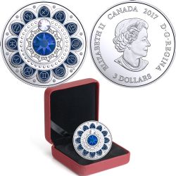 ZODIAC -  SAGITTARIUS - DARK BLUE -  2017 CANADIAN COINS 12