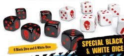 ZOMBICIDE 2ND EDITION -  SPECIAL BLACK AND WHITE DICE