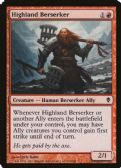 Zendikar -  Highland Berserker