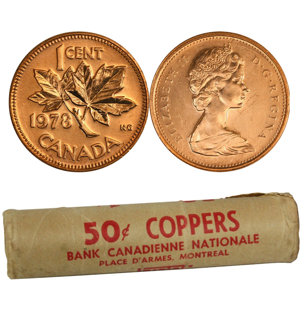 1 CENT ROULEAU ORIGINAL DE 1 CENT 1978 PIÈCES DU CANADA 1978 / 04