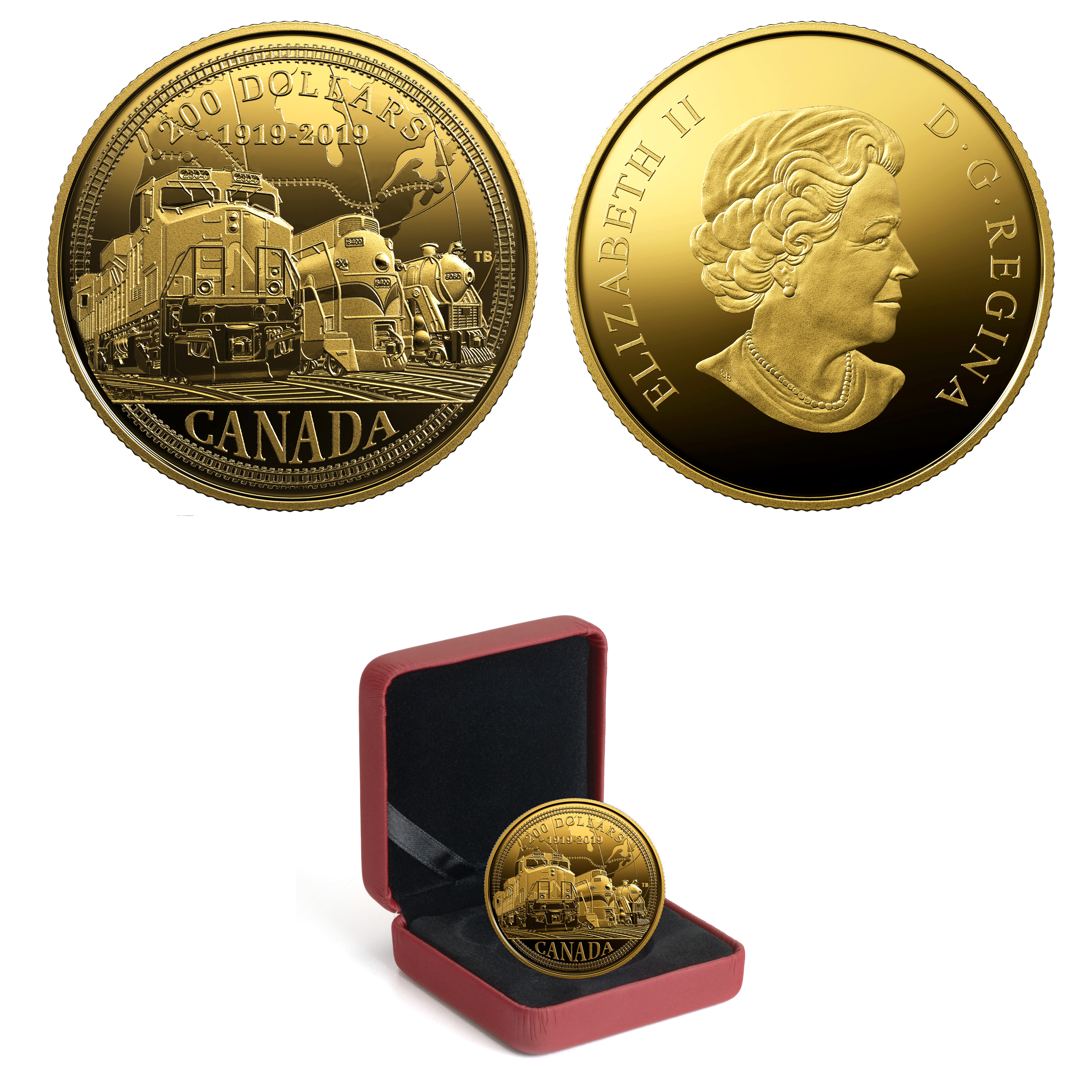 200 dollars 100e anniversaire du cn pieces canada 2019 06 monnaie royale canadienne 07 or pur loup coloriage