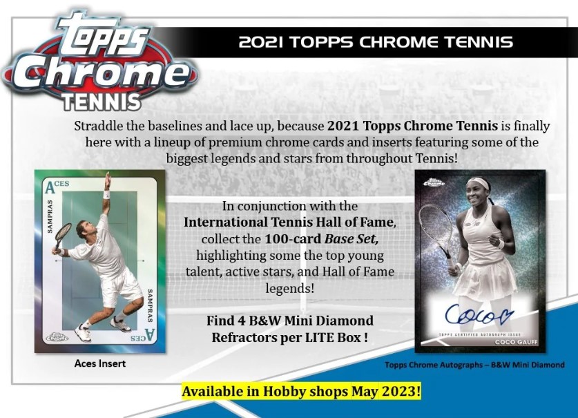 2021 TENNIS TOPPS CHROME HOBBY LITE BOX (P4/B16)