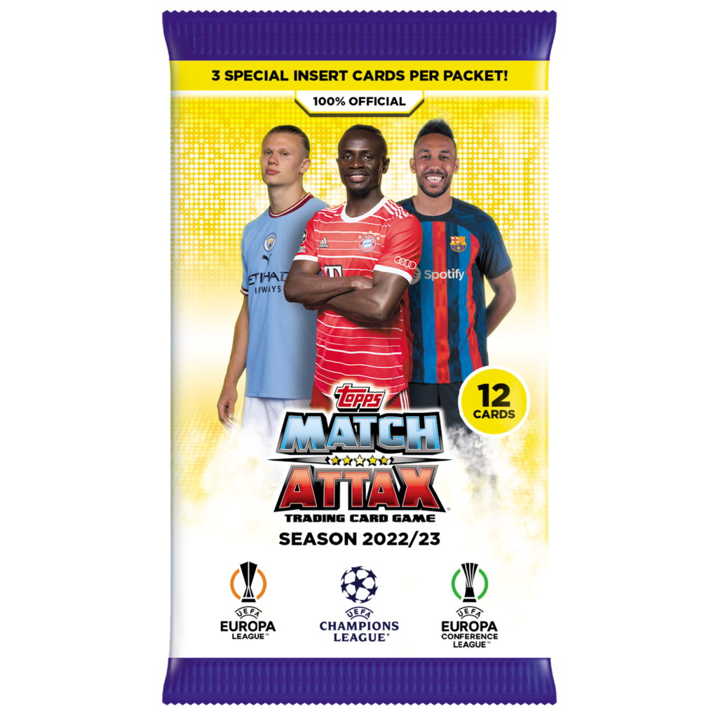 2022-23 SOCCER -  TOPPS MATCH ATTAX UEFA CHAMPIONS LEAGUE CARDS – 24-PACK BOX (288 CARDS)