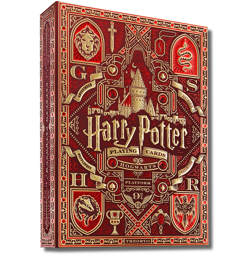 CARTES FORMAT POKER -  BICYCLE - THEORY-11 HARRY POTTER (ROUGE)