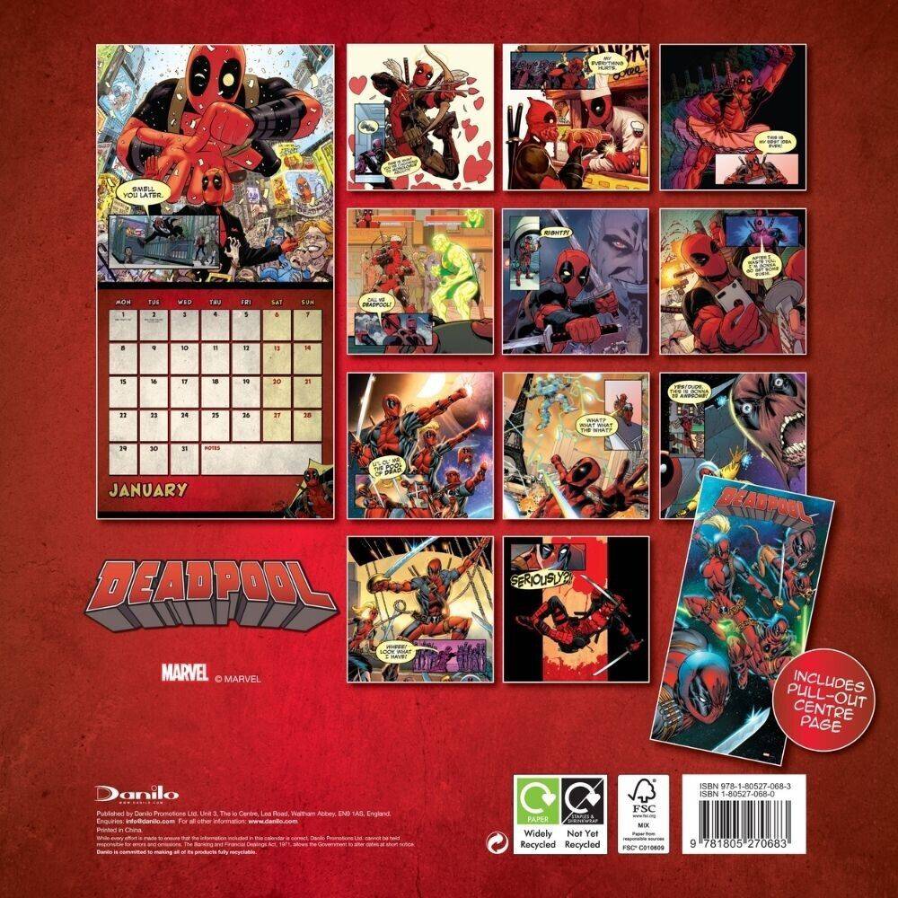 DEADPOOL CALENDRIER OFFICIEL 2024