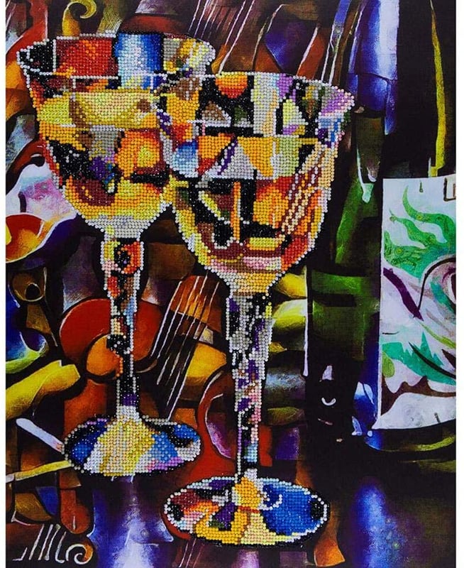  DIAMOND  PAINTING  ABSTRACT WINE 40 64CM X 50 8CM AUTRES