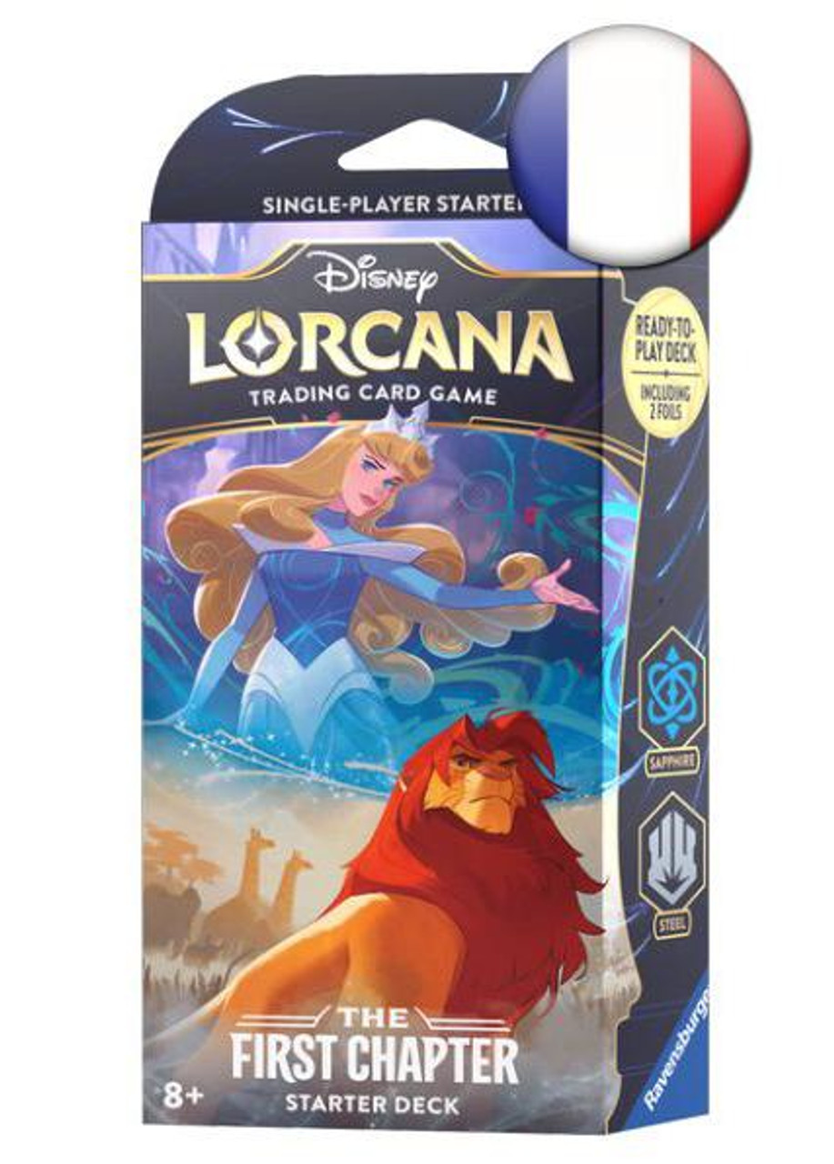 DISNEY LORCANA DECK DE DÉMARRAGE AURORE ET SIMBA SAPHIR/ACIER (FRANÇAIS) SD1 LE PREMIER