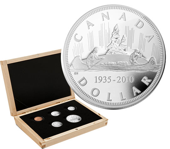 ensembles numismatiques 75e anniversaire du premier dollar en argent edition speciale pieces canada 2010 06 monnaie royale canadienne coloriages de shopkins durs