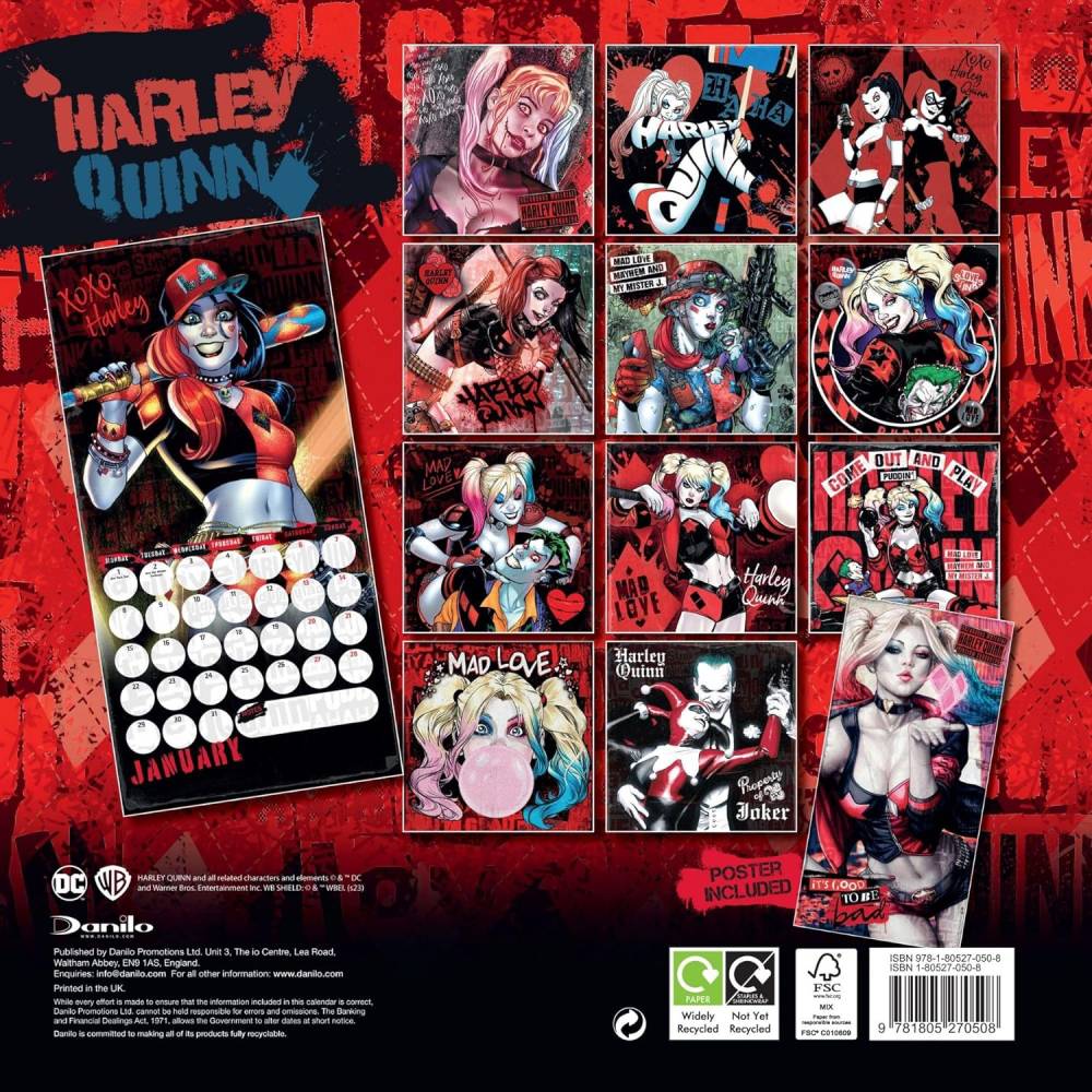 HARLEY QUINN CALENDRIER OFFICIEL 2024