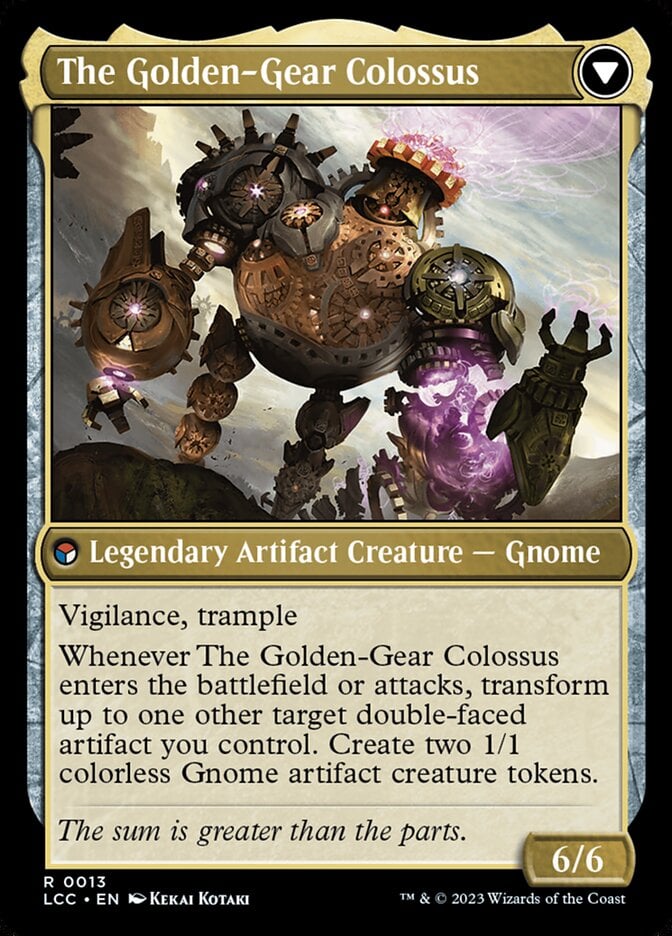 Lost Caverns of Ixalan Commander -  Tetzin, Gnome Champion // The Golden-Gear Colossus