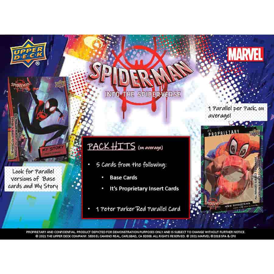 MARVEL -  UPPER DECK SPIDER-MAN INTO THE SPIDER-VERSE TRADING CARDS (P7/B15/C16)