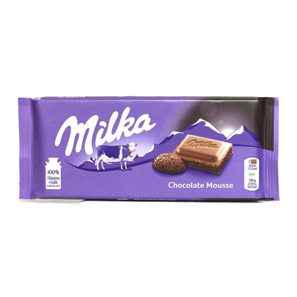 Сколько долек в милке. Милка шоколад мусс. Альпийский молочный шоколад Milka 100. Milka Choco Creme Alpine Milk Chocolate. Milka Choco Wafer 100 грамм.