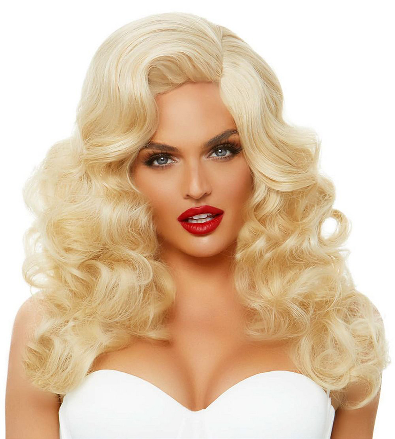 Perruque Perruque Bombshell Longue Et FrisÉe Blonde Perruques Blondes 2228