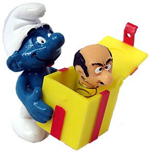 Schtroumpfs Schtroumpf Farceur Avec Gargamel Dans La Boite Schleich Schtroumpfs