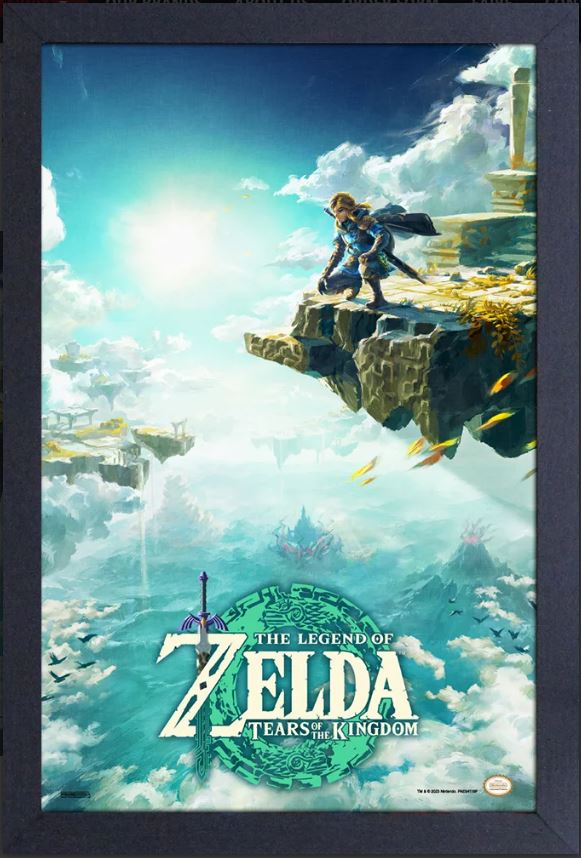 THE LEGEND OF ZELDA - IMAGE ENCADRÉE - PAYSAGE DU CIEL (33 CM X 48 CM ...