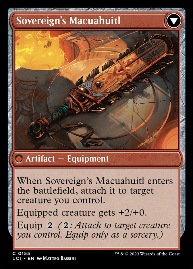 The Lost Caverns of Ixalan -  Idol of the Deep King // Sovereign's Macuahuitl