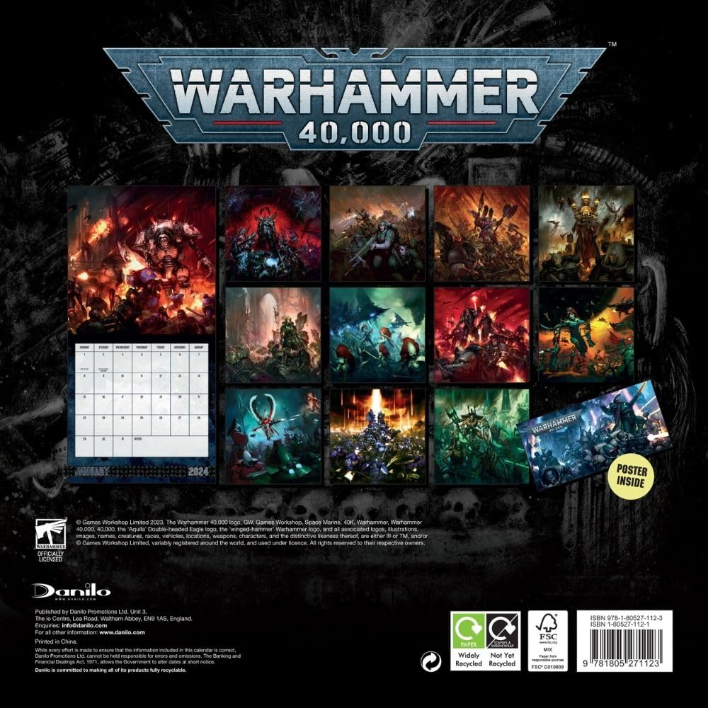 WARHAMMER 40K CALENDRIER OFFICIEL 2025