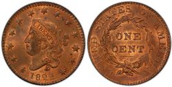 1 CENT -  1 CENT 1822 (AU) -  1822 UNITED STATES COINS