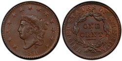 1 CENT -  1 CENT 1831, GRANDES LETTRES -  1831 UNITED STATES COINS