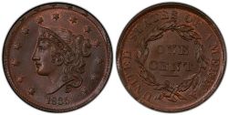 1 CENT -  1 CENT 1835, TÊTE DE 1936 -  1835 UNITED STATES COINS