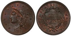 1 CENT -  1 CENT 1838 -  1838 UNITED STATES COINS