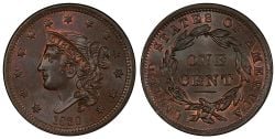 1 CENT -  1 CENT 1838 (AG) -  1838 UNITED STATES COINS