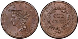 1 CENT -  1 CENT 1840, GRANDE DATE SUR-18 (AG) -  PIÈCES DES ÉTATS-UNIS 1840