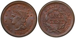 1 CENT -  1 CENT 1846, PETITE DATE (AG) -  PIÈCES DES ÉTATS-UNIS 1846