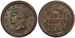 1 CENT -  1 CENT 1847 (AG) -  PIÈCES DES ÉTATS-UNIS 1847